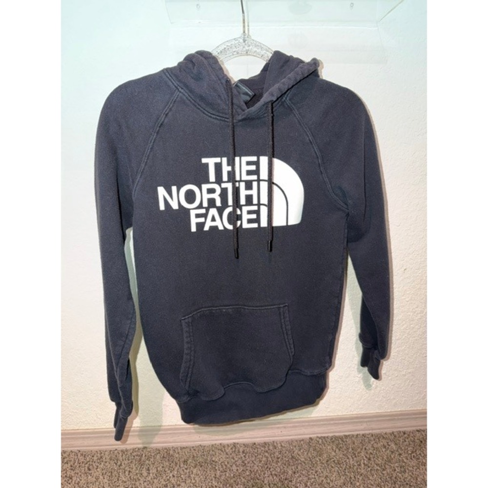 The North Face Womens Black Half Dome Logo Pullover Hoodie Sweatshirt XS